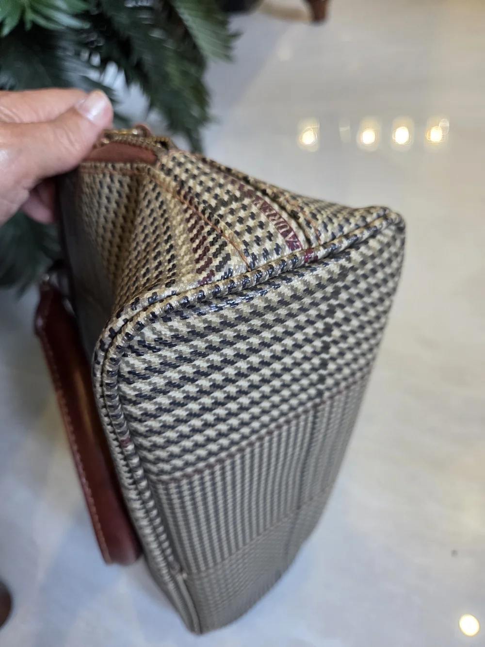 Vintage Polo by Ralph Lauren Brown Plaid Top-Handle Bag